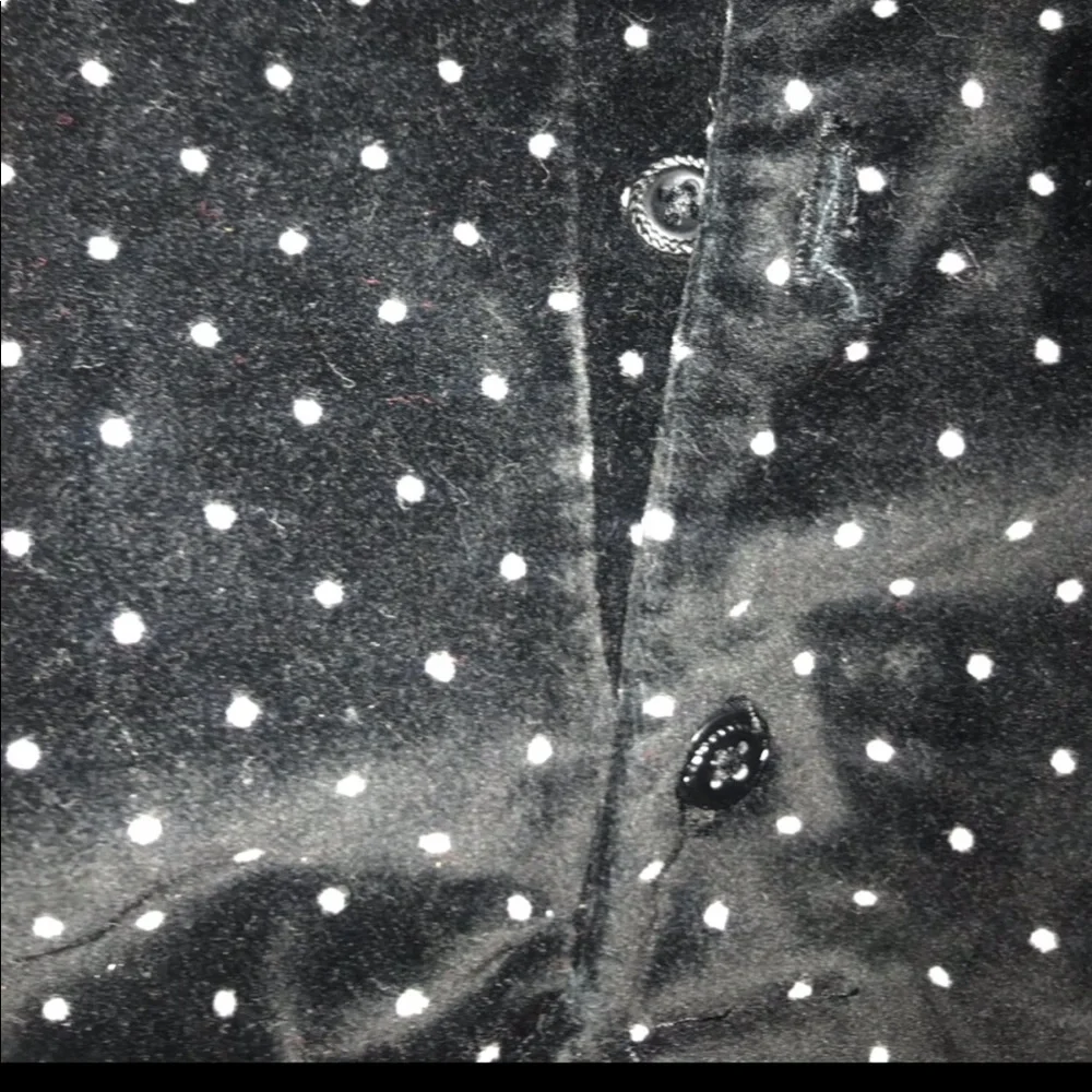 5/$25 Vintage Black Polka Dot Velvet Velour Red Bow Baby Holiday Party Dress